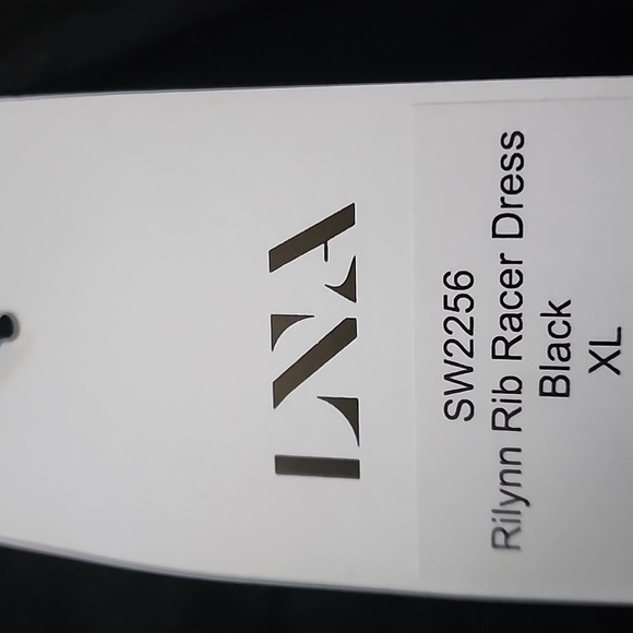 LNA Rilynn Rib Racer dress in black size XL - Picture 12 of 13